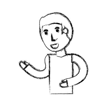 Young man cartoon icon vector illustration graphic designのイラスト素材