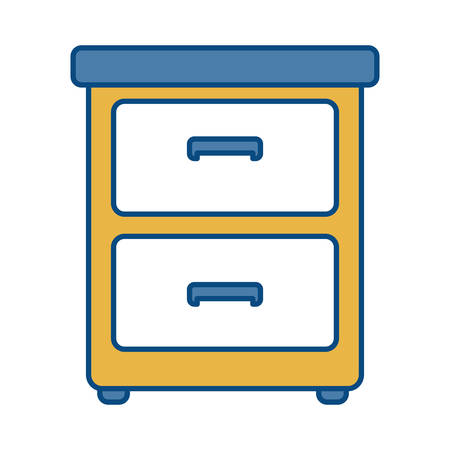 office drawers icon over white background vector illustrationのイラスト素材