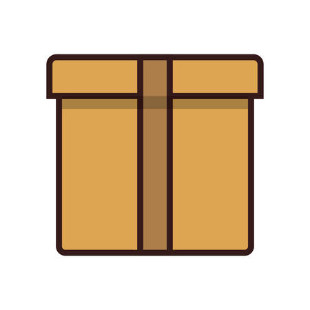 carton box icon over white background vector illustrationのイラスト素材