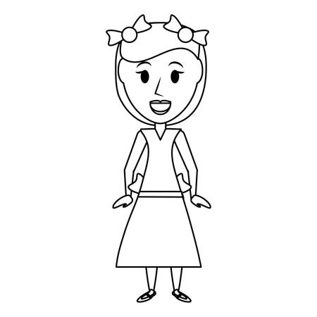 Vintage kid cartoon icon vector illustration graphic designのイラスト素材