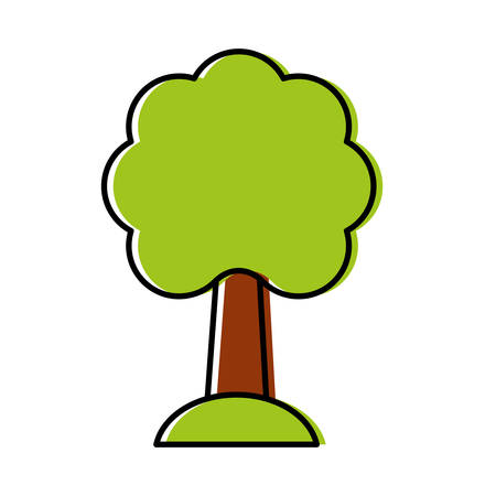 Tree icon over white background vector illustrationのイラスト素材