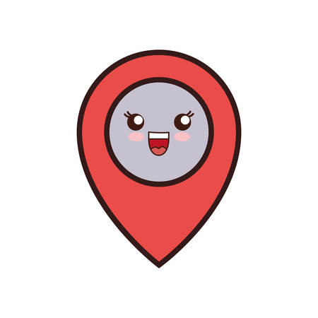 location pin icon over white background vector illustrationのイラスト素材