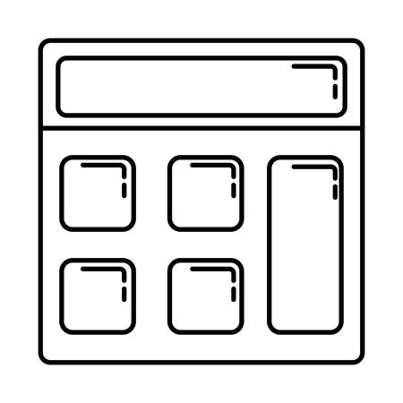 calculator icon over white background vector illustrationのイラスト素材