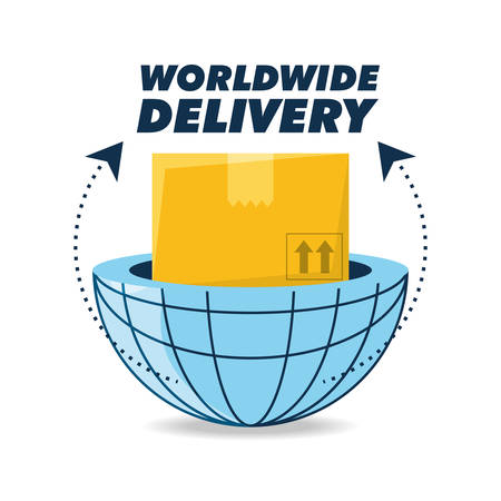 global box package to delivery service vector illustrationのイラスト素材