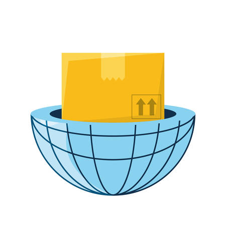 Delivery box cardboard icon vector illustration graphic designのイラスト素材