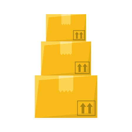 Delivery box cardboard icon vector illustration graphic design icon vector illustration graphic designのイラスト素材