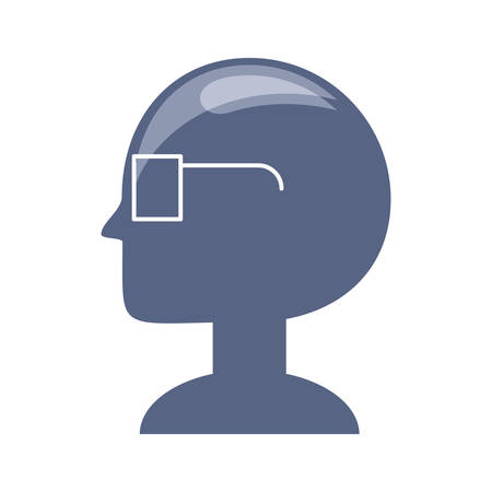 Man with glasses cartoon icon vector illustration graphic designのイラスト素材