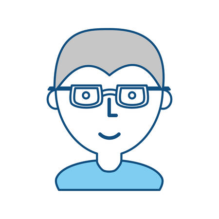 Man with glasses cartoon icon vector illustration graphic designのイラスト素材