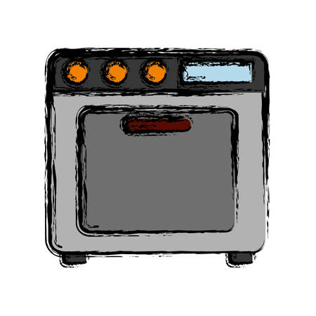 Oven icon over white background vector illustrationのイラスト素材