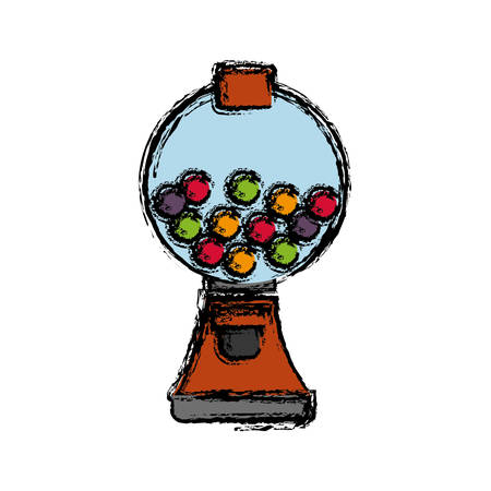 gumball machine icon over white background vector illustrationのイラスト素材