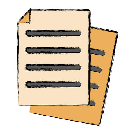 document pages icon over white background vector illustrationのイラスト素材