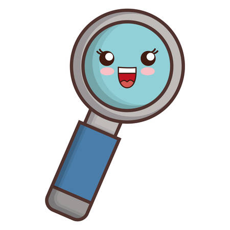 magnifying glass icon over white background vector illustrationのイラスト素材