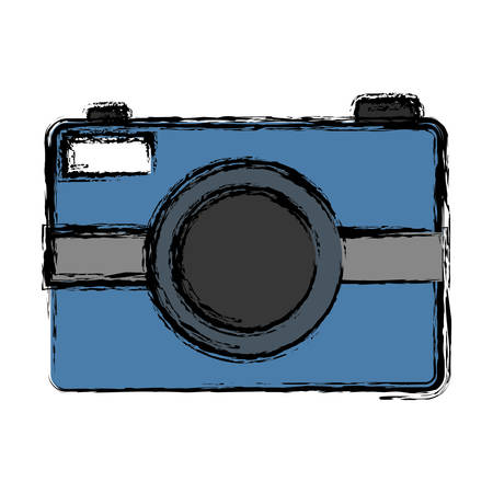 photographic camera icon over white background vector illustrationのイラスト素材