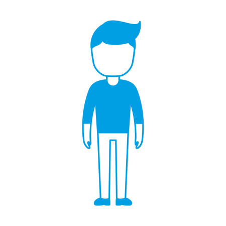 avatar man icon over white background vector illustrationのイラスト素材