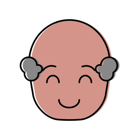 cartoon man  icon over white background colorful design vector illustrationのイラスト素材