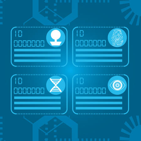 set digital future technology connection vector illustrationのイラスト素材