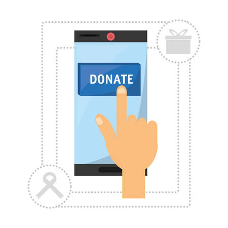donation support symbol to charity of the people vector illustrationのイラスト素材