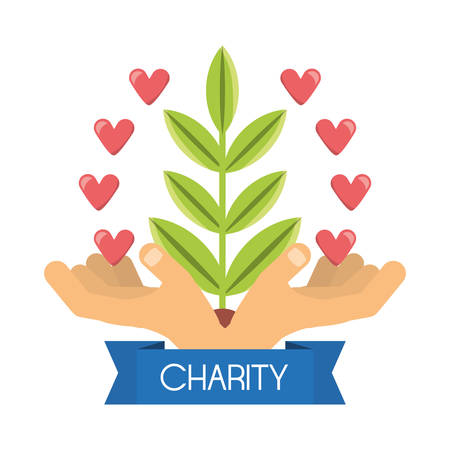donation support symbol to charity of the people vector illustrationのイラスト素材