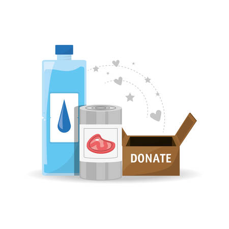 food donation support to charity of the people vector illustrationのイラスト素材
