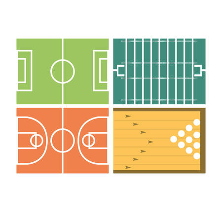 set concept icon court sport vector illustrationのイラスト素材