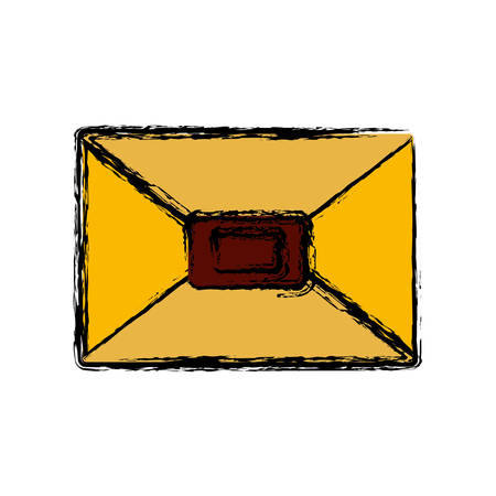 envelope icon over white background vector illustrationのイラスト素材