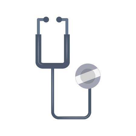 Stethoscope medical isolated over white background iconのイラスト素材