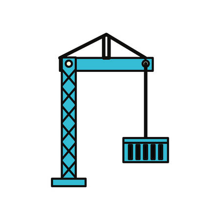Container crane isolatedのイラスト素材