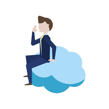 Executive businessman cartoon icon vector illustration graphic designのイラスト素材