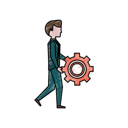 Executive businessman cartoon icon vector illustration graphic designのイラスト素材