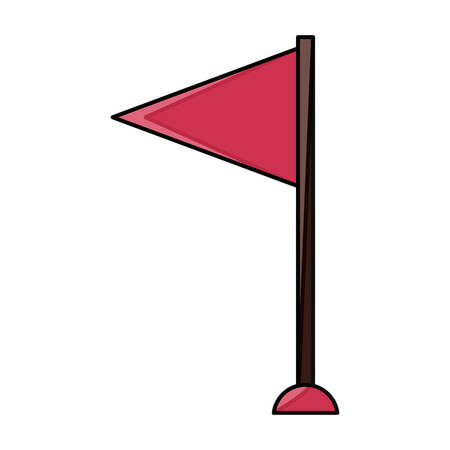 Pennant flag symbol icon vector illustration graphic designのイラスト素材