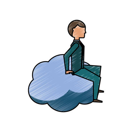 Executive businessman cartoon icon vector illustration graphic designのイラスト素材