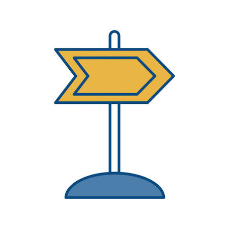 wooden road sign icon over white background vector illustrationのイラスト素材