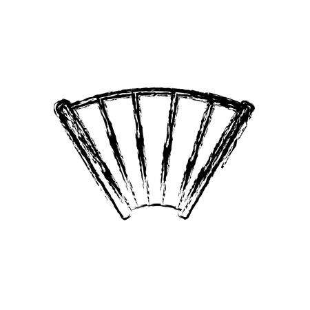 hand fan icon over white background vector illustrationのイラスト素材