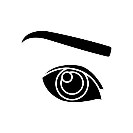 womans eye icon over white background vector illustrationのイラスト素材