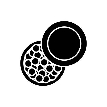 cosmetic blush icon over white background vector illustrationのイラスト素材