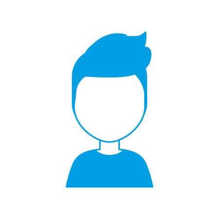 avatar man icon over white background vector illustrationのイラスト素材