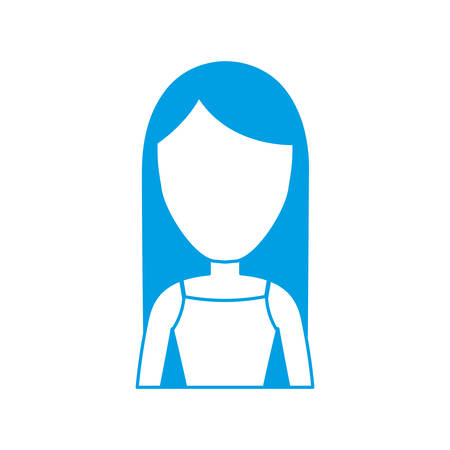 avatar woman icon over white background vector illustrationのイラスト素材