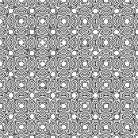 black and white background with circular shapes vector illustration designのイラスト素材