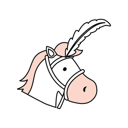 Circus horse cartoon icon vector illustration graphic designのイラスト素材