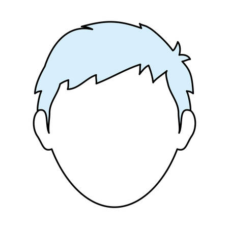 Man faceless cartoon over white background graphic designのイラスト素材