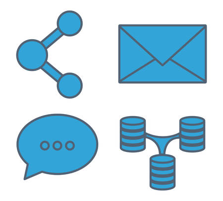 Data center related icons.のイラスト素材