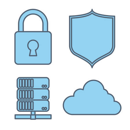 Data center related icons.のイラスト素材