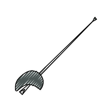 Fencing sport word icon vector illustration graphic designのイラスト素材