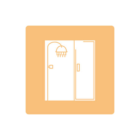 Bath symbol isolated over white background icon vector illustrationのイラスト素材