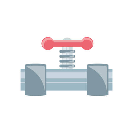 pipe plumbing symbol over white background vector illustrationのイラスト素材