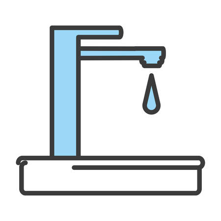 Bath symbol isolated over white background vector illustrationのイラスト素材