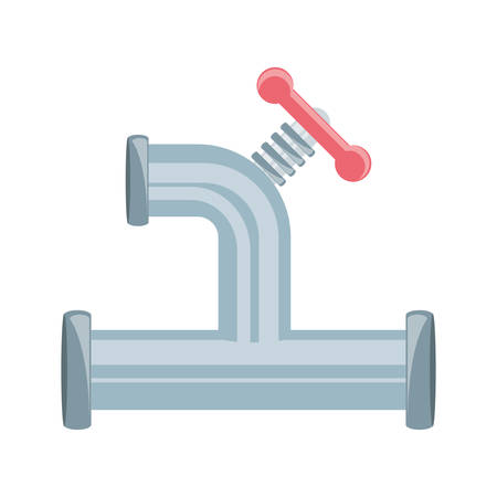 pipe plumbing symbol over white background vector illustrationのイラスト素材