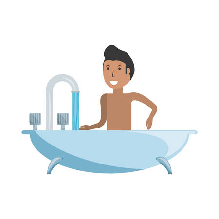 Bath symbol isolated over white background vector illustrationのイラスト素材