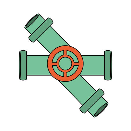 pipe plumbing symbol over white background vector illustrationのイラスト素材