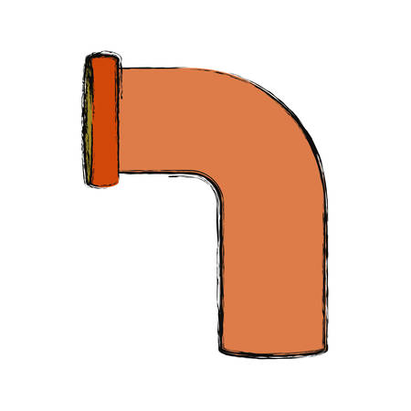 pipe plumbing symbol over white background vector illustrationのイラスト素材
